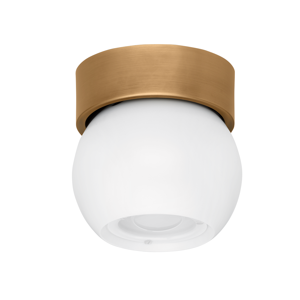 Troy Lighting - C1406-PBR/SWH - One Light Flush Mount - Odin - Patina Brass And Soft White