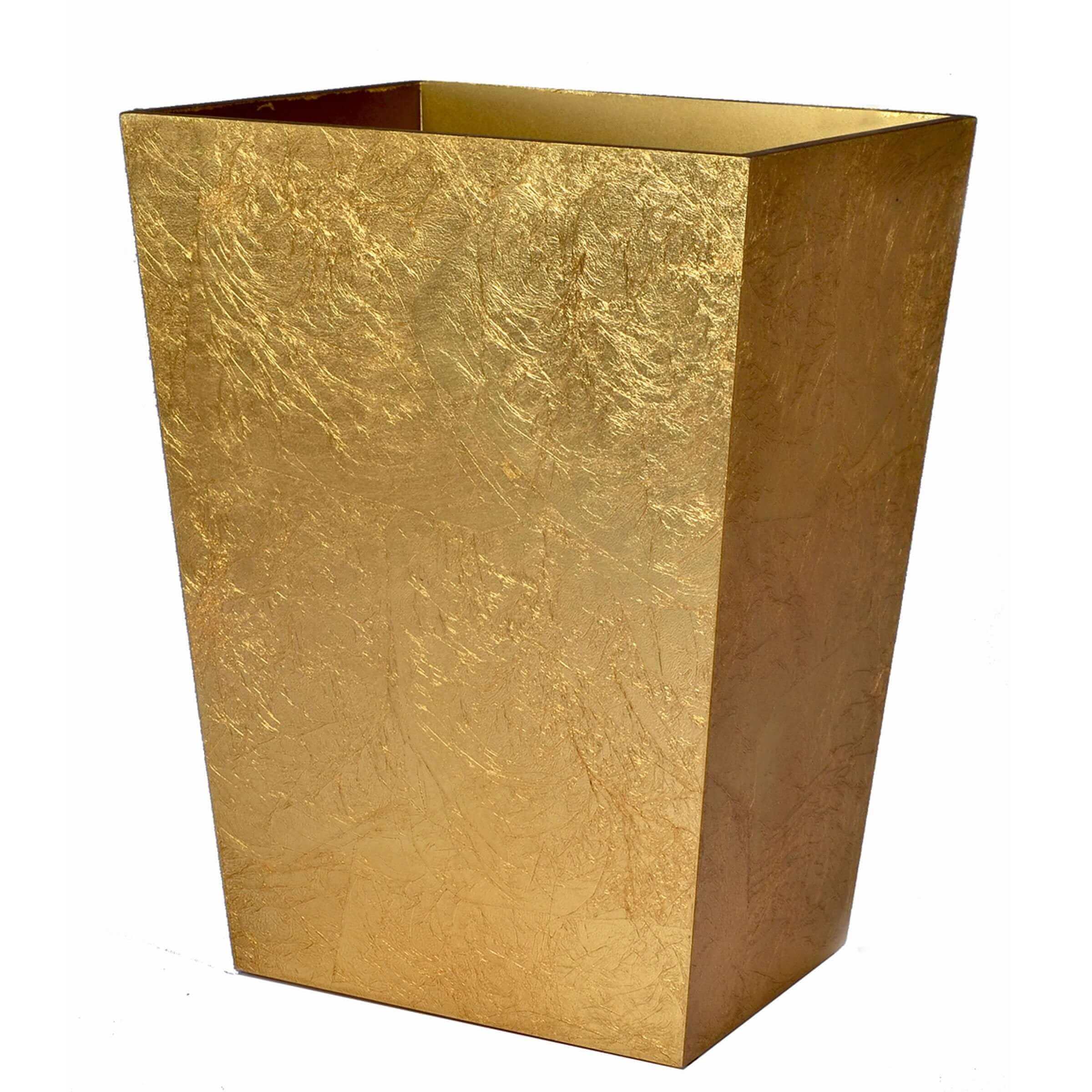 Mike + Ally - EOS Gold Wastebasket - 32061G - Gold - 