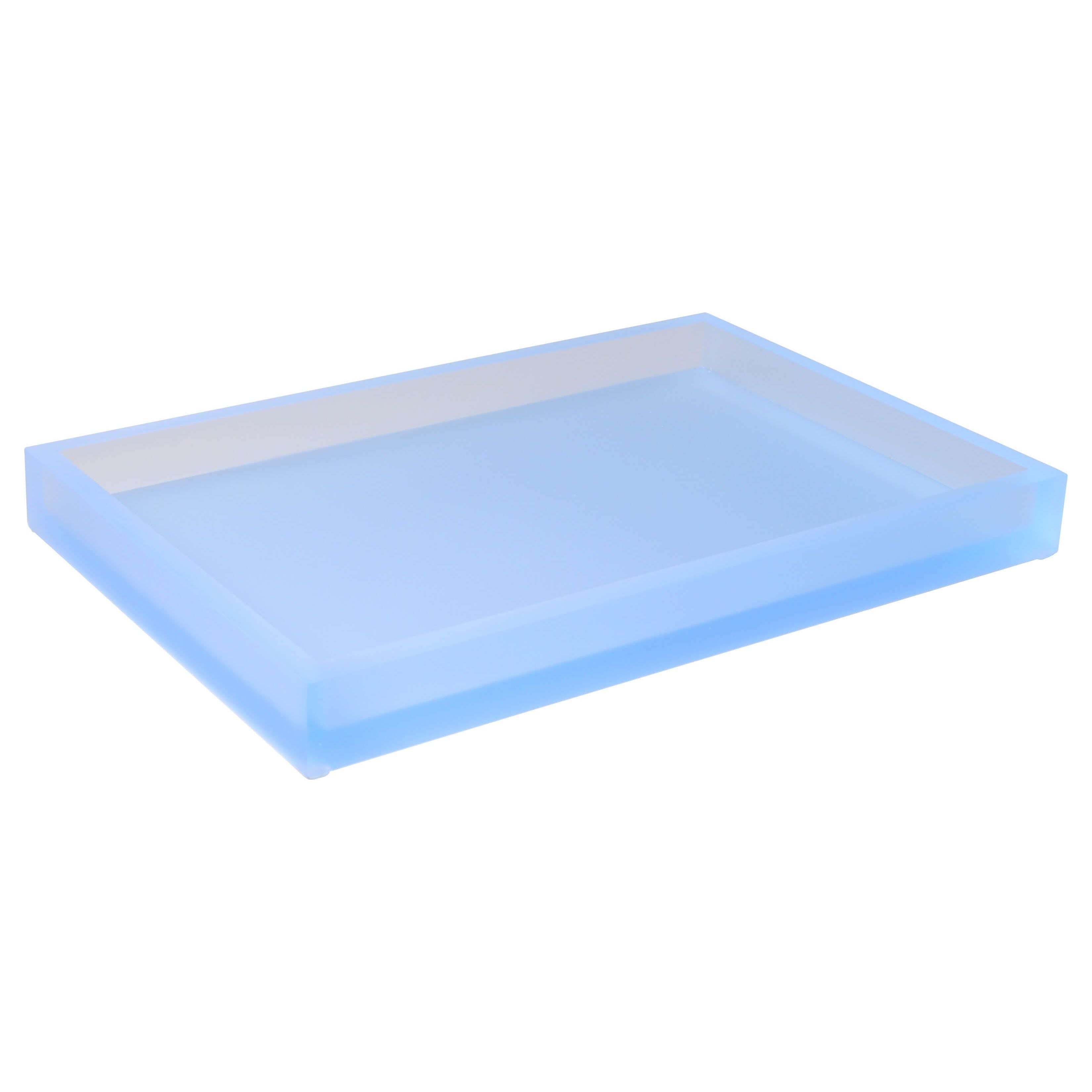 Mike + Ally - Ice Frosted Sky Large Vanity Tray - 31417 - Blue - 