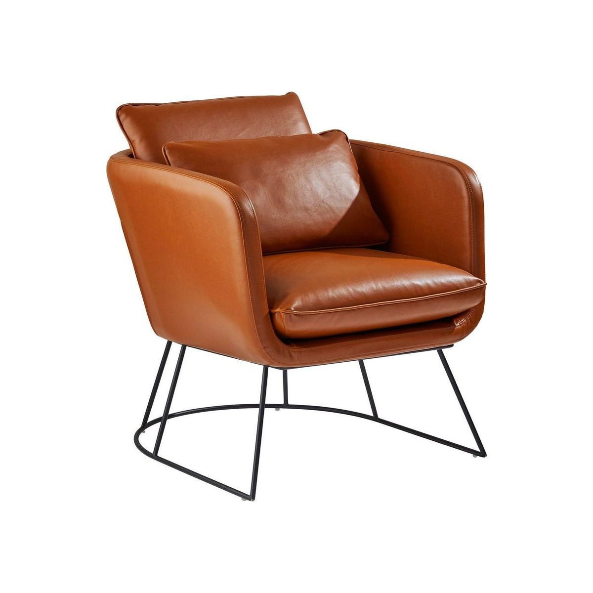 Adesso Home - GR2005-32 - Chair - Stanley - Camel Brown Distressed Pu Leather