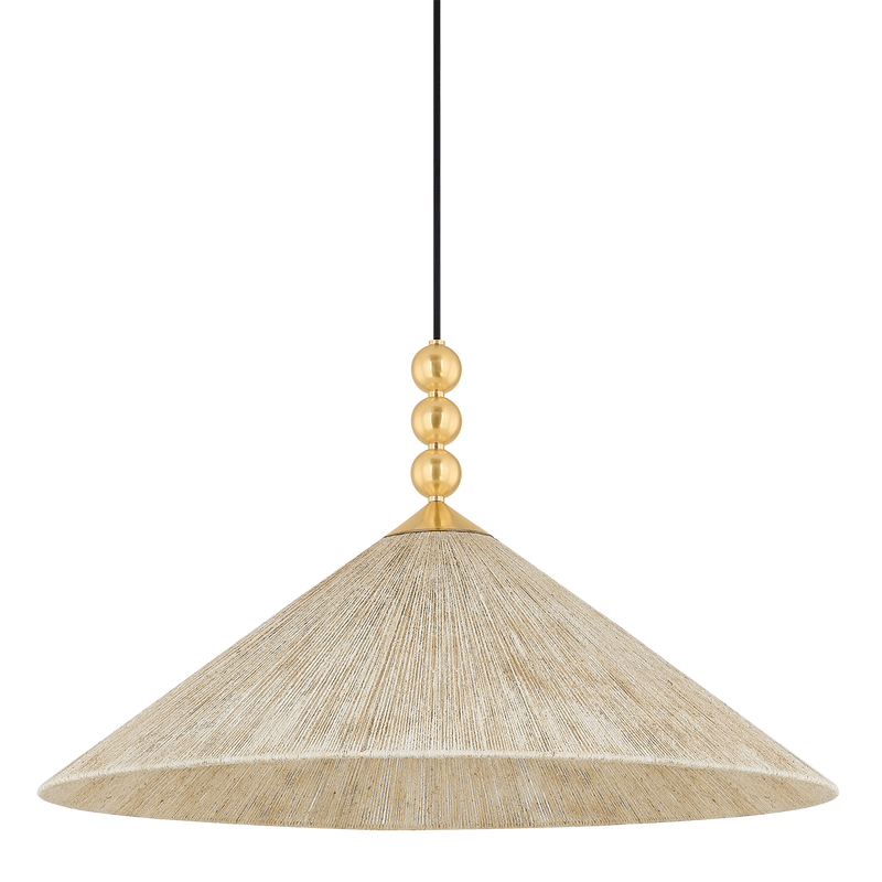 Mitzi - H682701L-AGB - One Light Pendant - Song - Aged Brass