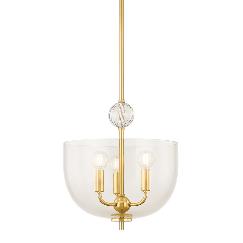Mitzi - H907703-AGB - Three Light Lantern - Arianne - Aged Brass