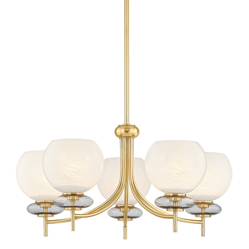 Mitzi - H909805-AGB - Five Light Chandelier - Alexia - Aged Brass