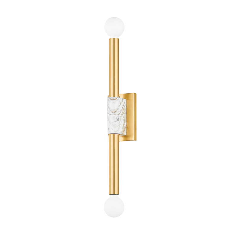 Mitzi - H911102-AGB - Two Light Wall Sconce - Goldie - Aged Brass