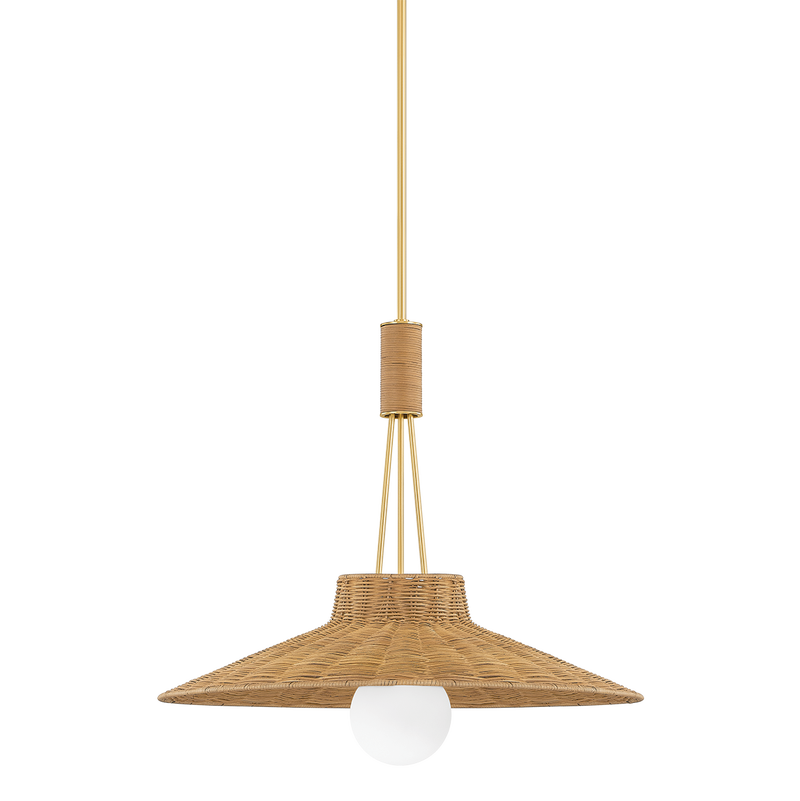 Mitzi - H921701-AGB - One Light Pendant - Laudine - Aged Brass