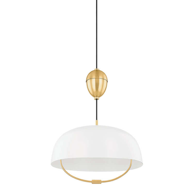 Mitzi - H925701-AGB/SWH - One Light Pendant - Liliana - Aged Brass/Soft White