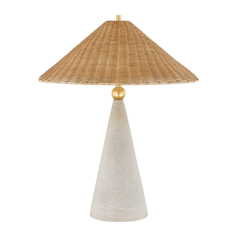 Mitzi - HL968201-AGB/CDW - One Light Table Lamp - Perilla - Aged Brass/ Ceramic Windswept White