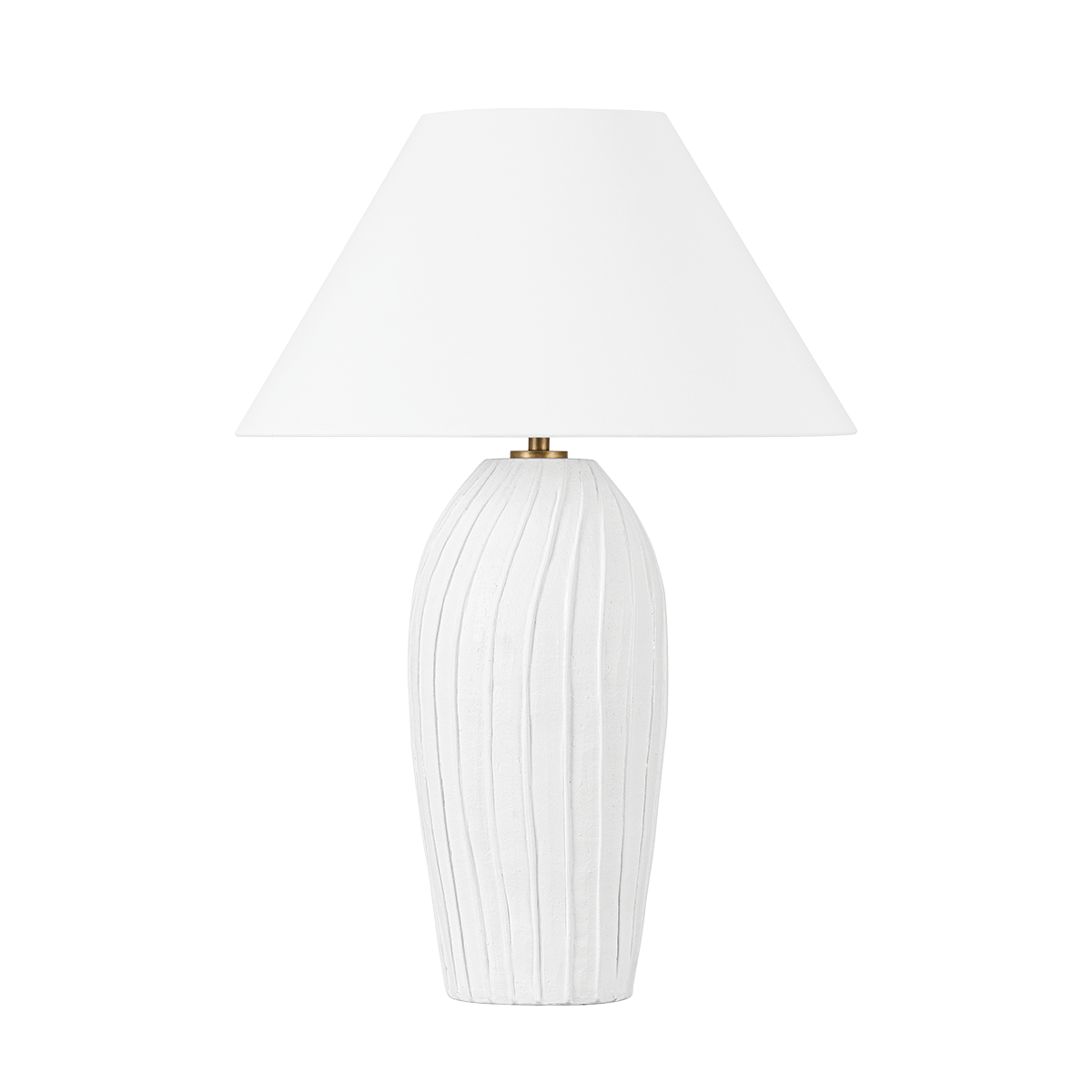Troy Lighting - PTL2231-PBR/CLW - One Light Table Lamp - Deacon - Patina Brass/Ceramic Loft White