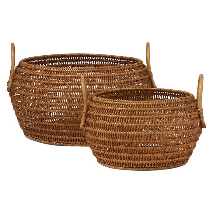 Aneta Natural Rattan Baskets Set/2