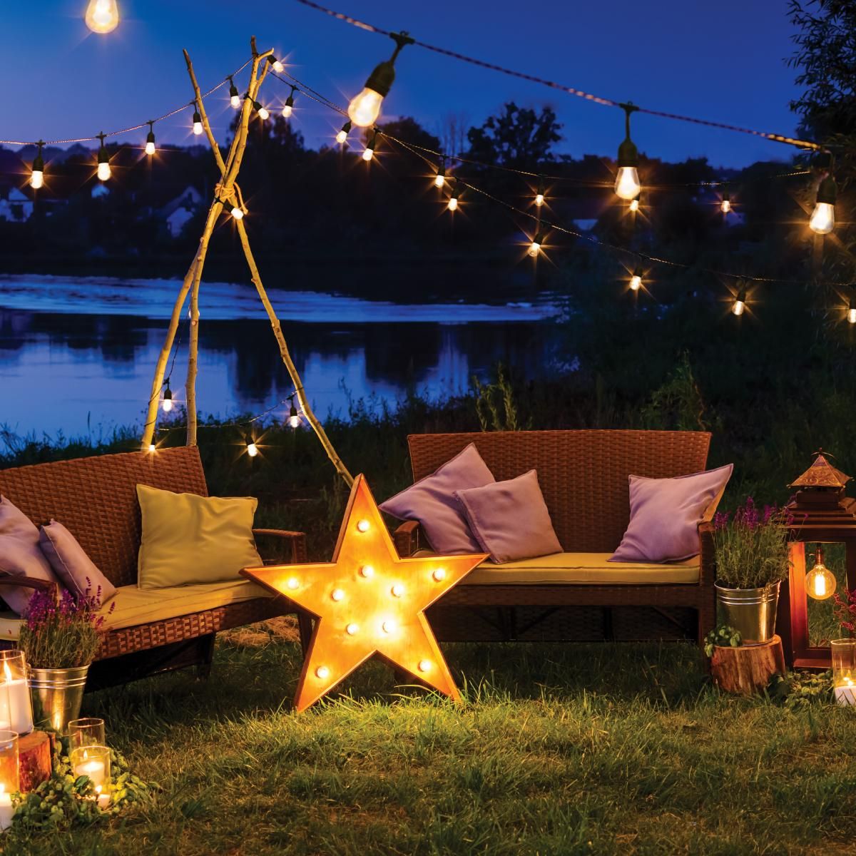 Starfish Smart LED 24ft - 10 Bulb - Inddor / Outdoor String Lights