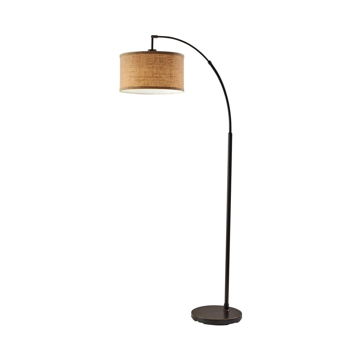 Adesso Home - SL3993-26 - Arc Lamp - Burlap - Antique Bronze