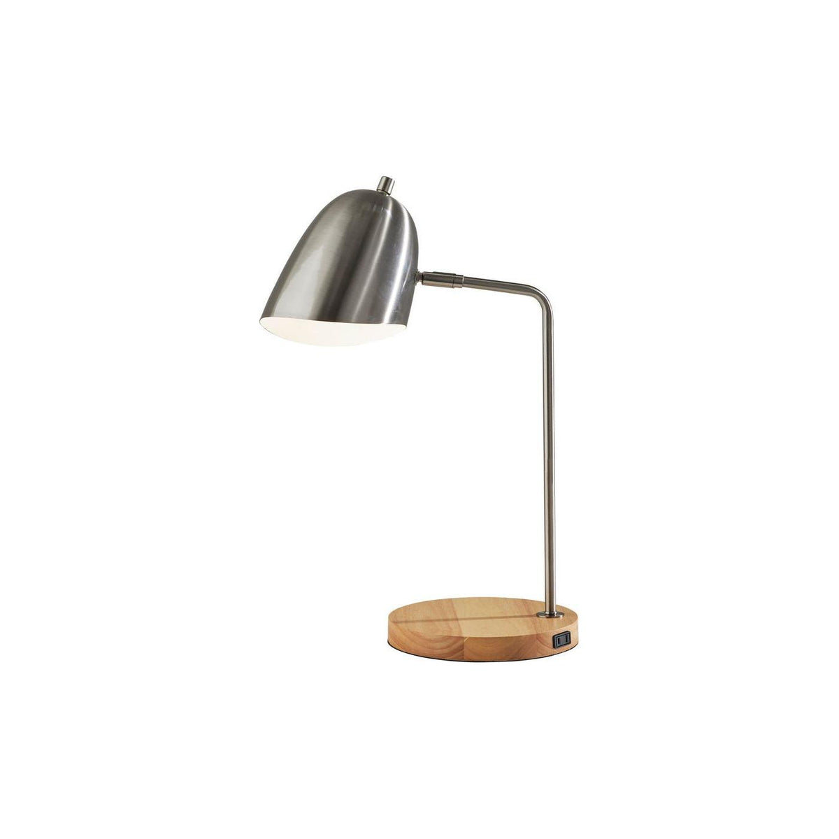 Adesso Home - SL4918-22 - Desk Lamp - Jude - Brushed Steel & Natural