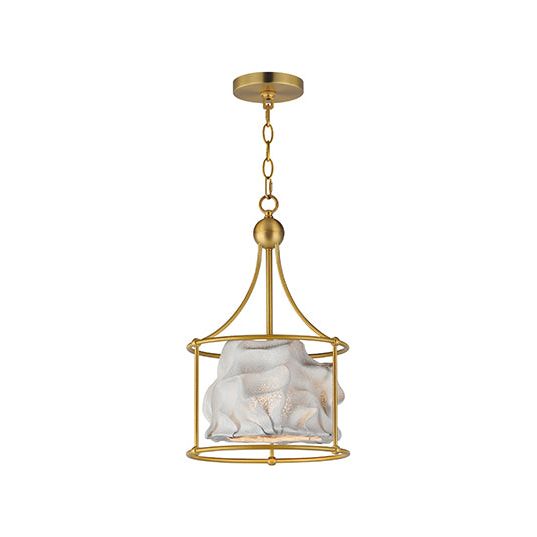 Studio M - SM42401WTNAB - One Light Pendant - Shroud - Natural Aged Brass