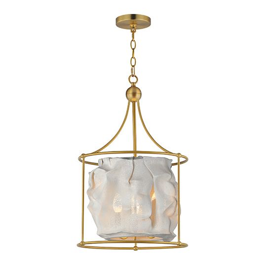 Studio M - SM42403WTNAB - Three Light Pendant - Shroud - Natural Aged Brass