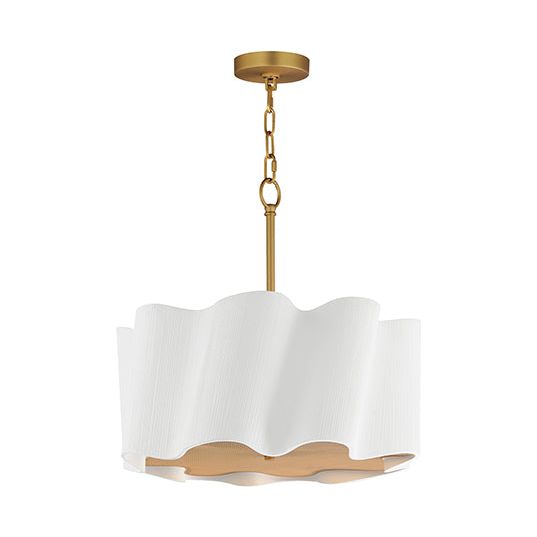 Studio M - SM73882WTGLD - LED Pendant - Curtain Call - White/Gold