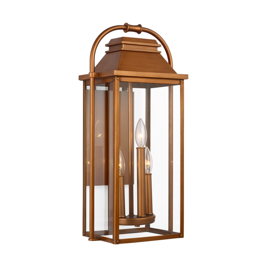 Visual Comfort Studio Canada - OL13201NCP - Three Light Wall Lantern - Wellsworth - Natural Copper