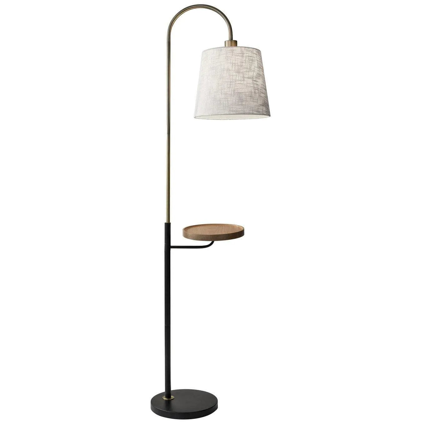 Adesso Home - Jeffrey Shelf Floor Lamp w/ Charging Station - 3408-21 | Montreal Lighting & Hardware