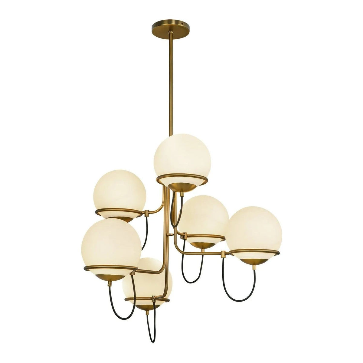 Alora Lighting - Alba Chandelier - CH458632AGOP | Montreal Lighting & Hardware