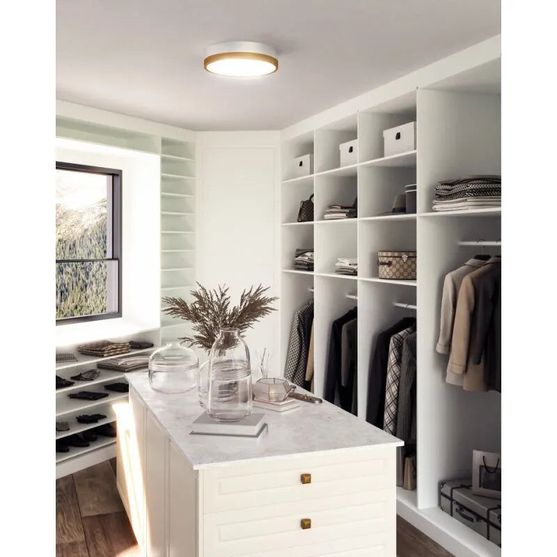 Alora Lighting - Brisbane Two-Tone Flush Mount - FM556212AGMB | Montreal Lighting & Hardware