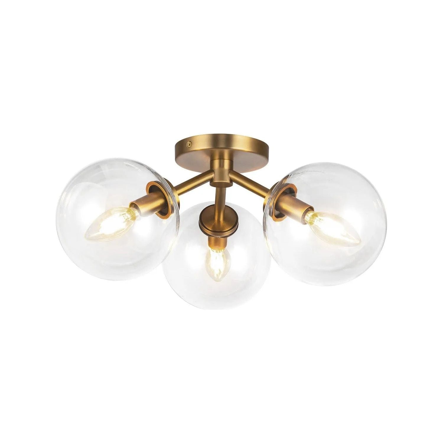 Alora Lighting - Cassia Semi-Flush Mount - SF549315AGCL | Montreal Lighting & Hardware