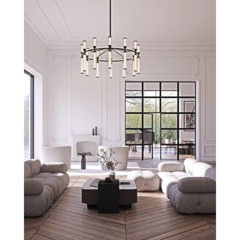 Alora Lighting - Edwin LED Chandelier - CH348038UBFR | Montreal Lighting & Hardware