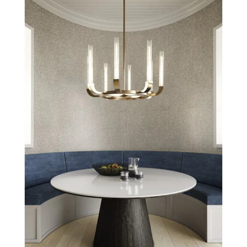 Alora Lighting - Flute Chandelier - CH316004PNCR | Montreal Lighting & Hardware