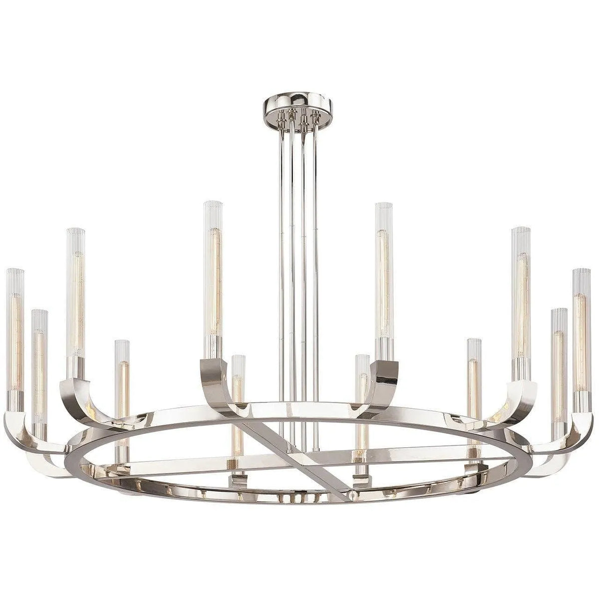 Alora Lighting - Flute Chandelier - CH316012PNCR | Montreal Lighting & Hardware