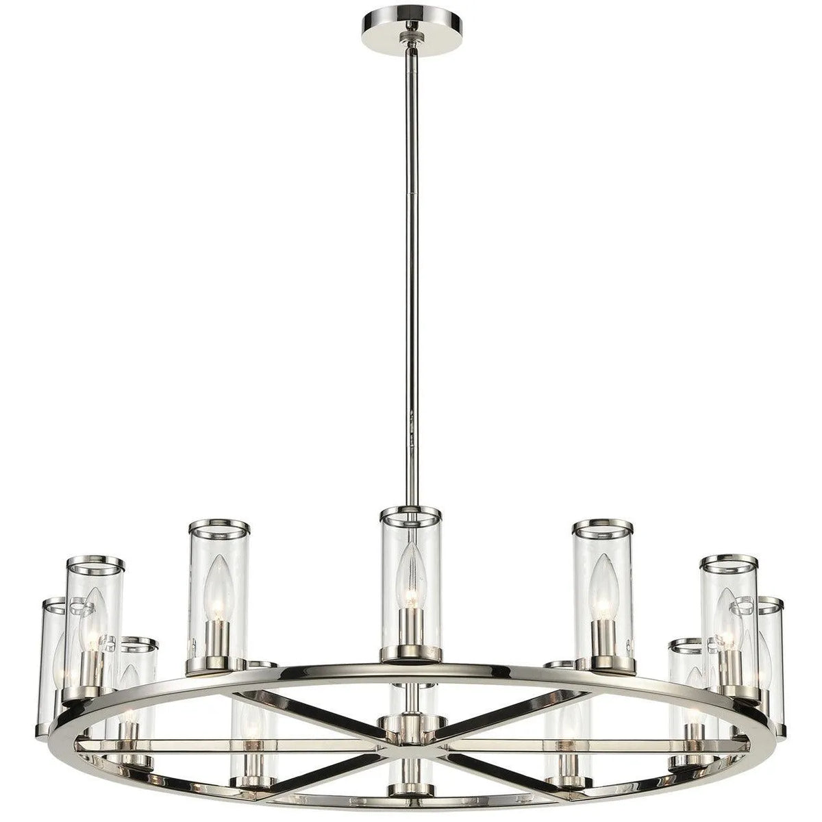 Alora Lighting - Revolve Chandelier - CH309012PNCG | Montreal Lighting & Hardware