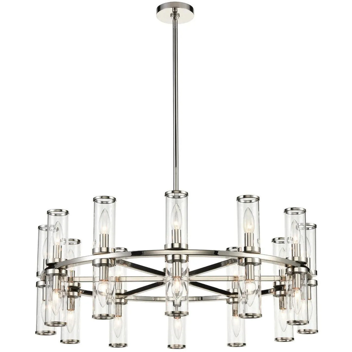 Alora Lighting - Revolve Chandelier - CH309024PNCG | Montreal Lighting & Hardware