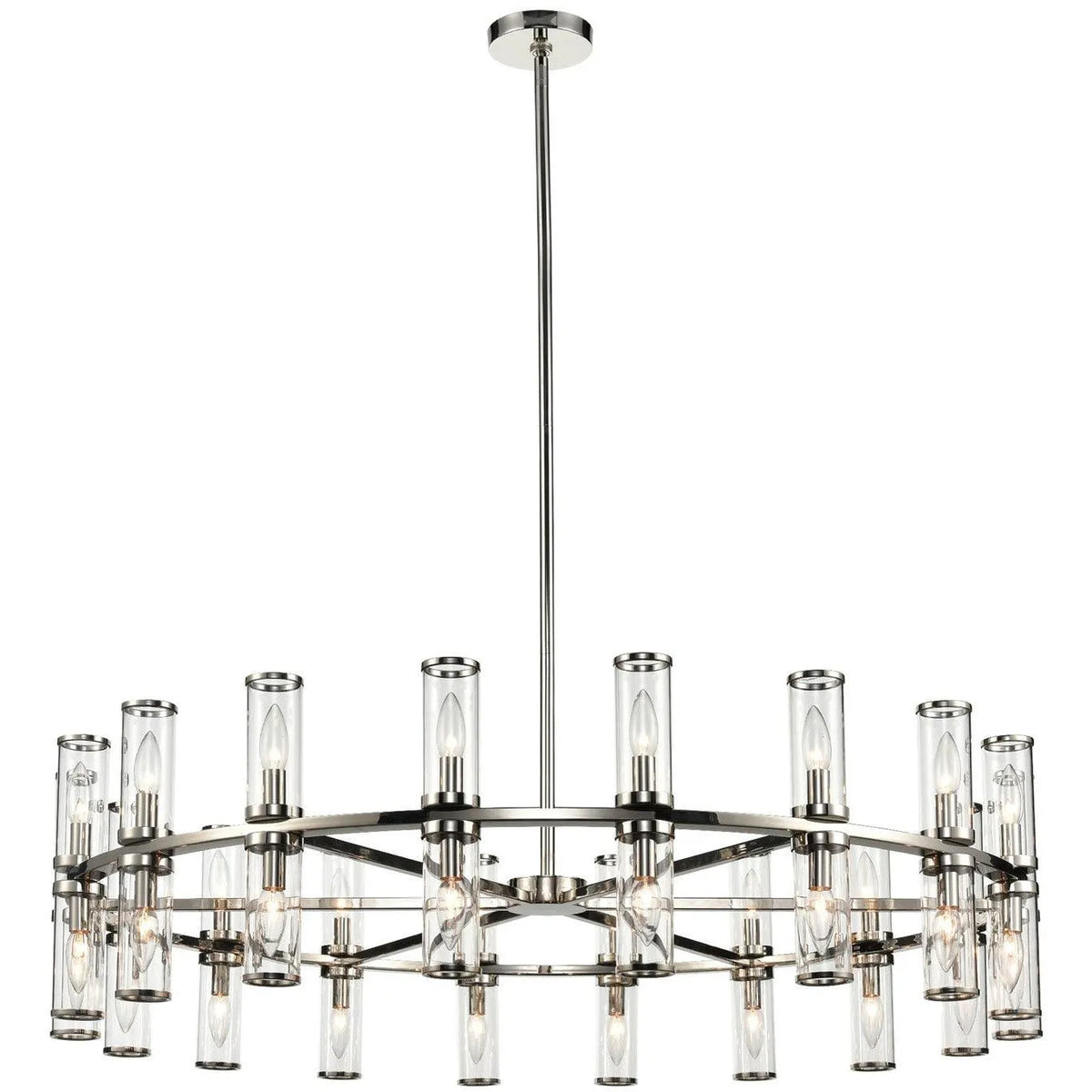 Alora Lighting - Revolve Chandelier - CH309036PNCG | Montreal Lighting & Hardware