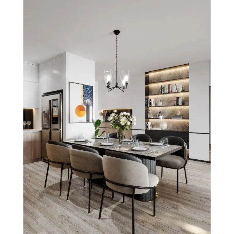 Alora Lighting - Salem Chandelier - CH570423BGCL | Montreal Lighting & Hardware