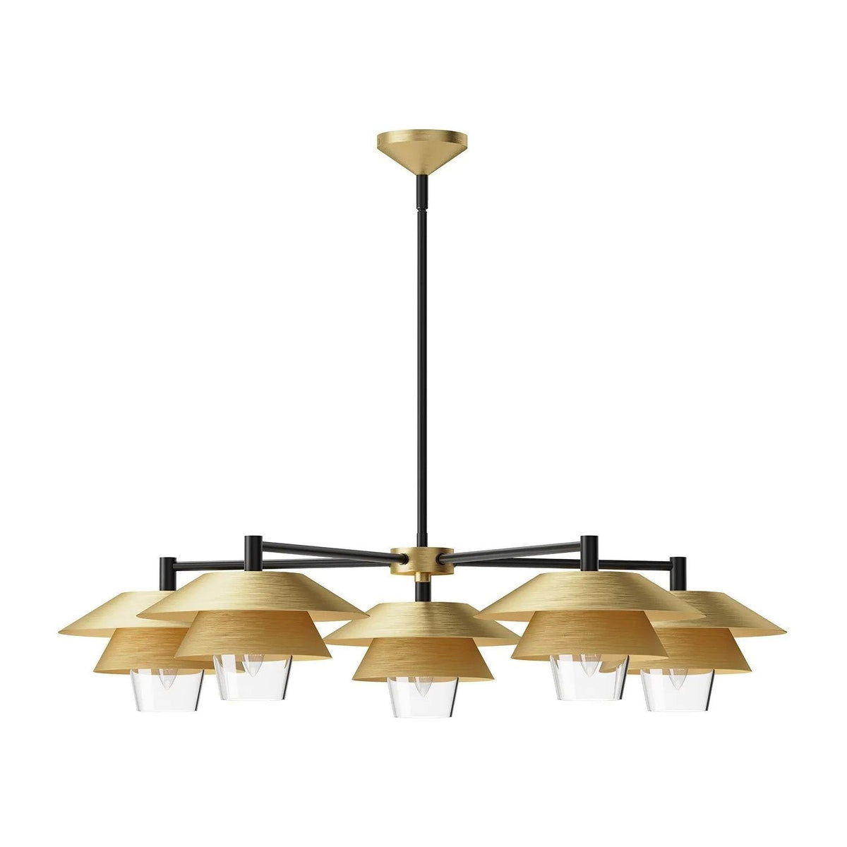 Alora Lighting - Tetsu Chandelier - CH475138BGCL | Montreal Lighting & Hardware