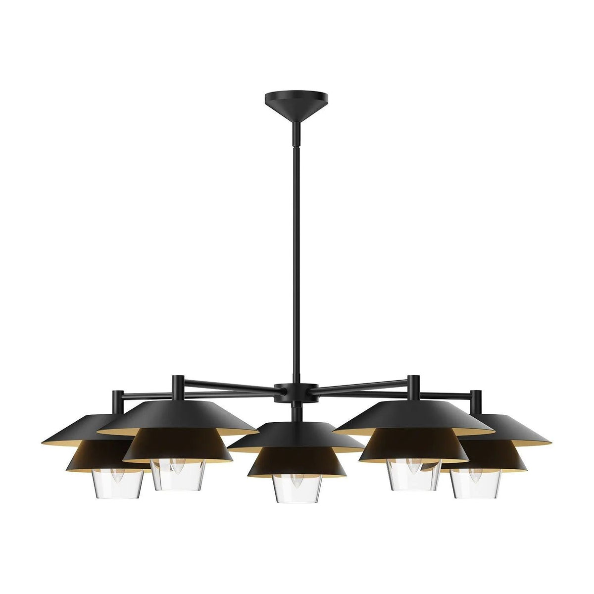 Alora Lighting - Tetsu Chandelier - CH475138MBCL | Montreal Lighting & Hardware