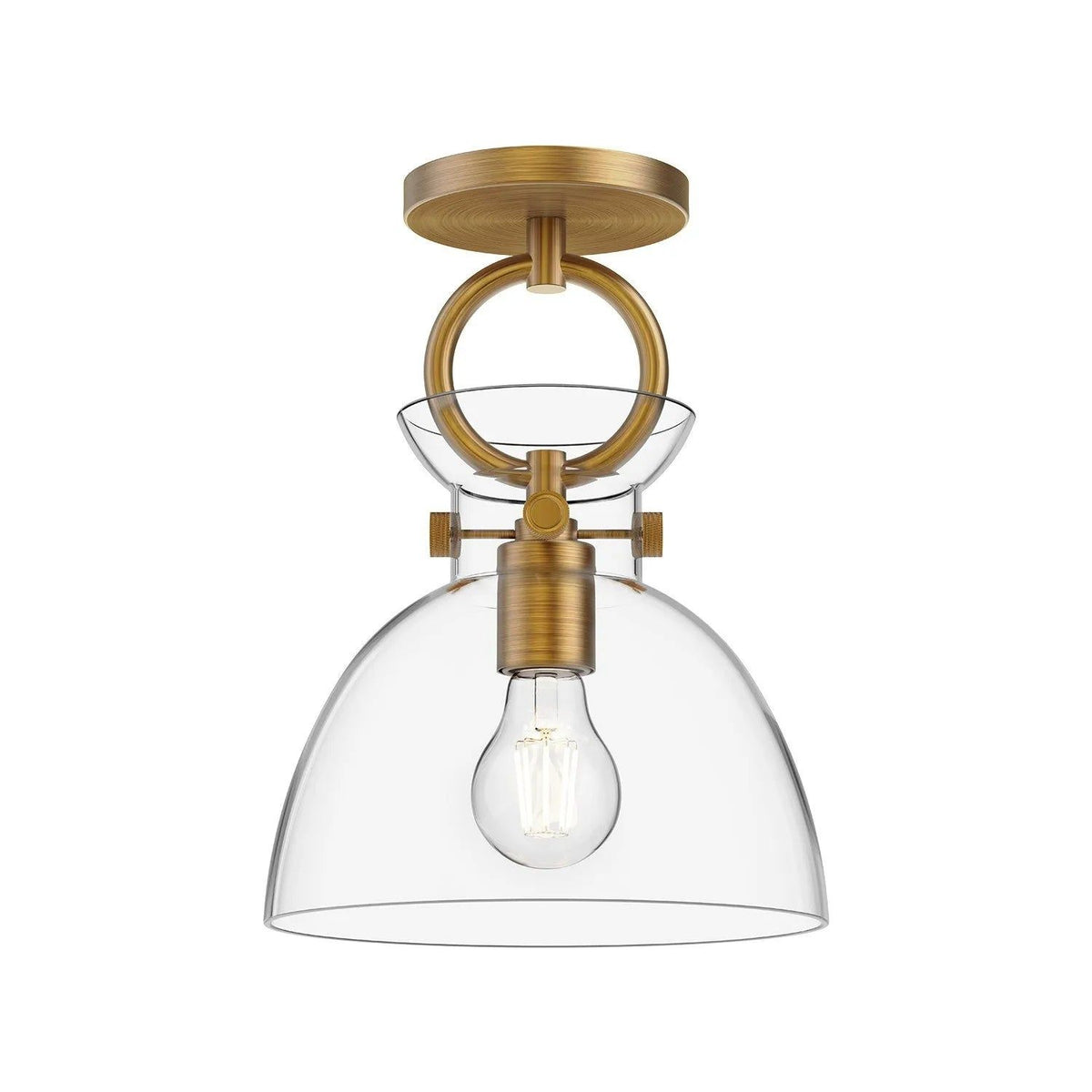 Alora Lighting - Waldo Semi-Flush Mount - SF411809AGCL | Montreal Lighting & Hardware