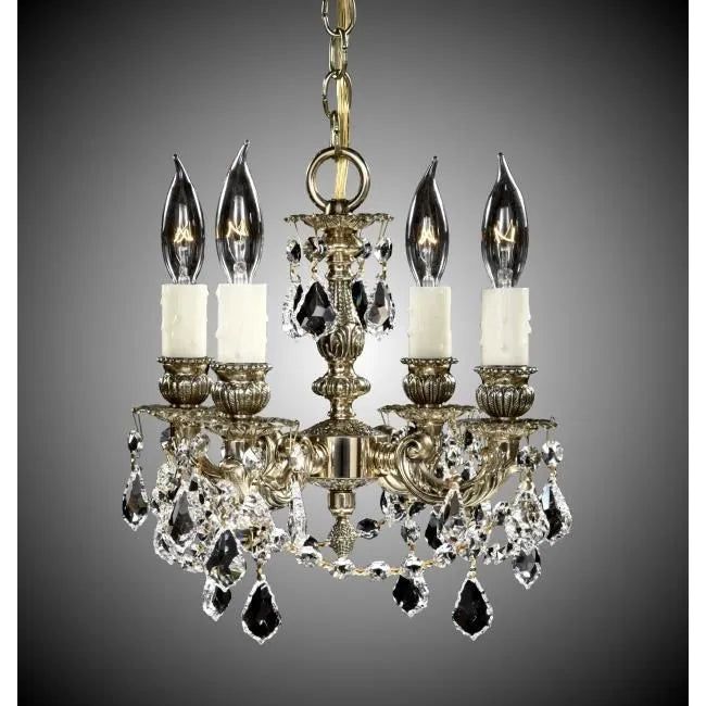 American Brass & Crystal - Biella Brass and Crystal Chandelier - CH9102-A-12G-PI | Montreal Lighting & Hardware