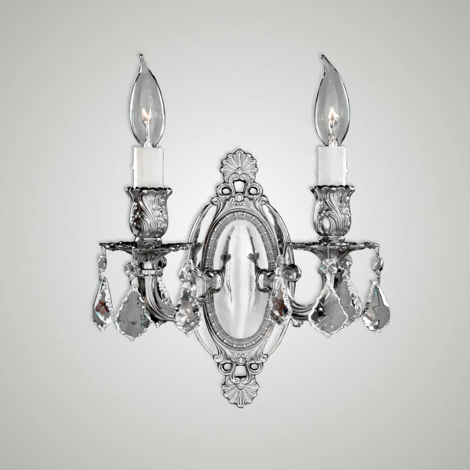 American Brass & Crystal - Brass and Crystal Wall Sconce WS9412 - WS9412-A-08G-PI | Montreal Lighting & Hardware