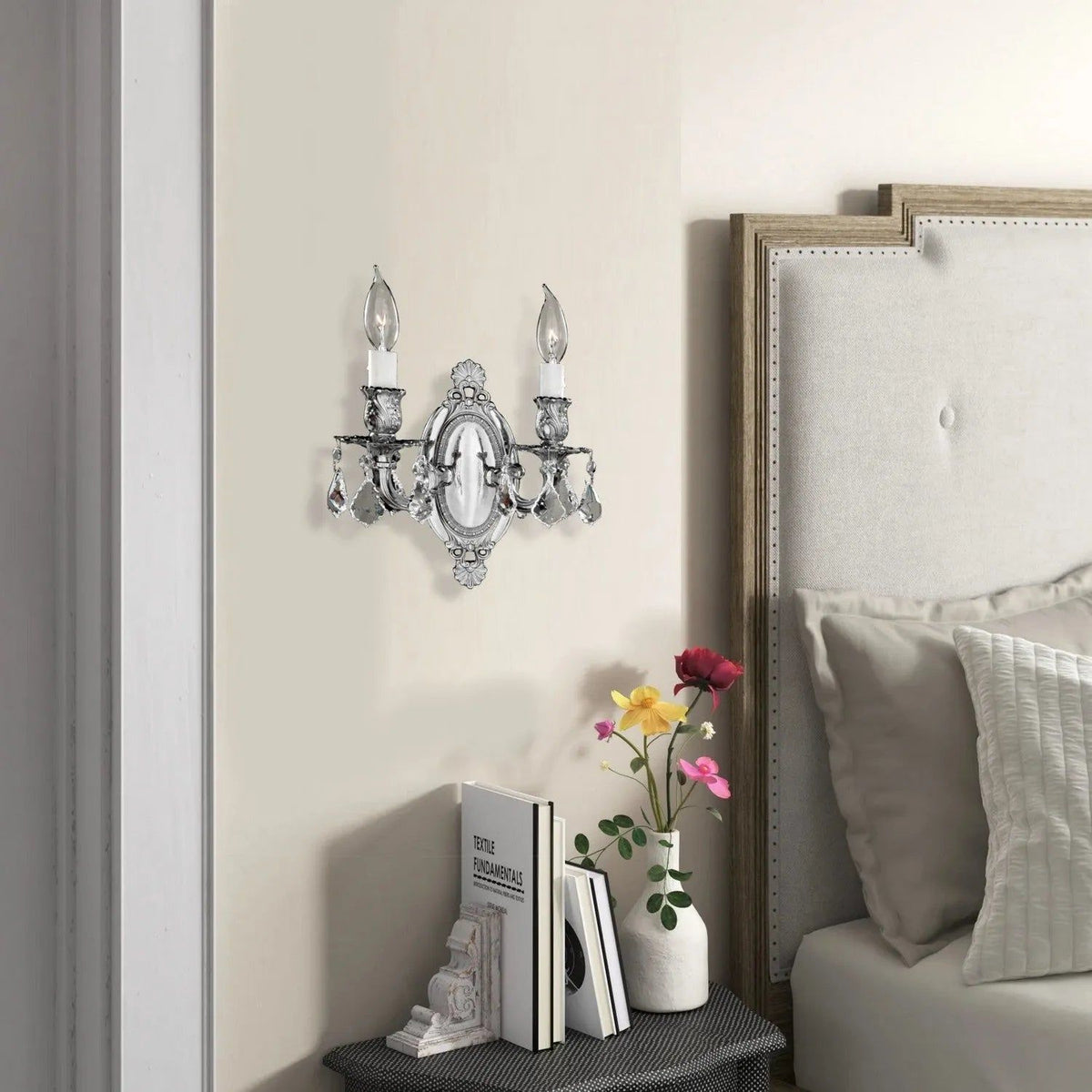 American Brass & Crystal - Brass and Crystal Wall Sconce WS9412 - WS9412-A-08G-PI | Montreal Lighting & Hardware