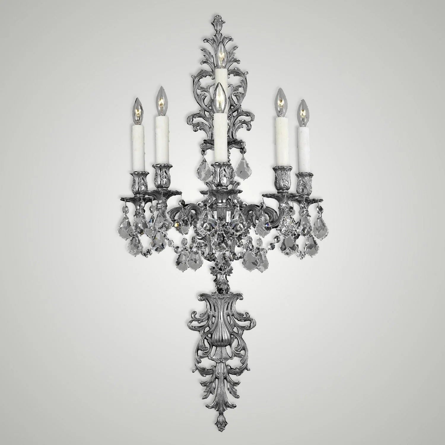 American Brass & Crystal - Brass and Crystal Wall Sconce WS9491 - WS9491-A-08G-PI | Montreal Lighting & Hardware