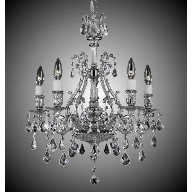 American Brass & Crystal - Chateau Brass and Crystal Chandelier - CH9630-A-08G-PI | Montreal Lighting & Hardware