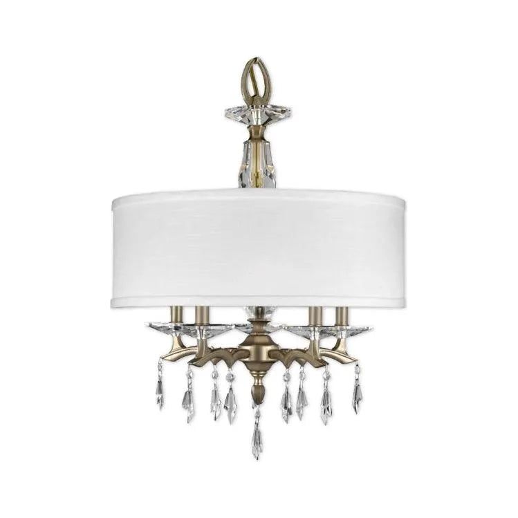 American Brass & Crystal - Kaya Shaded Brass and Crystal Chandelier - CH5602-G-36G-ST-HL | Montreal Lighting & Hardware