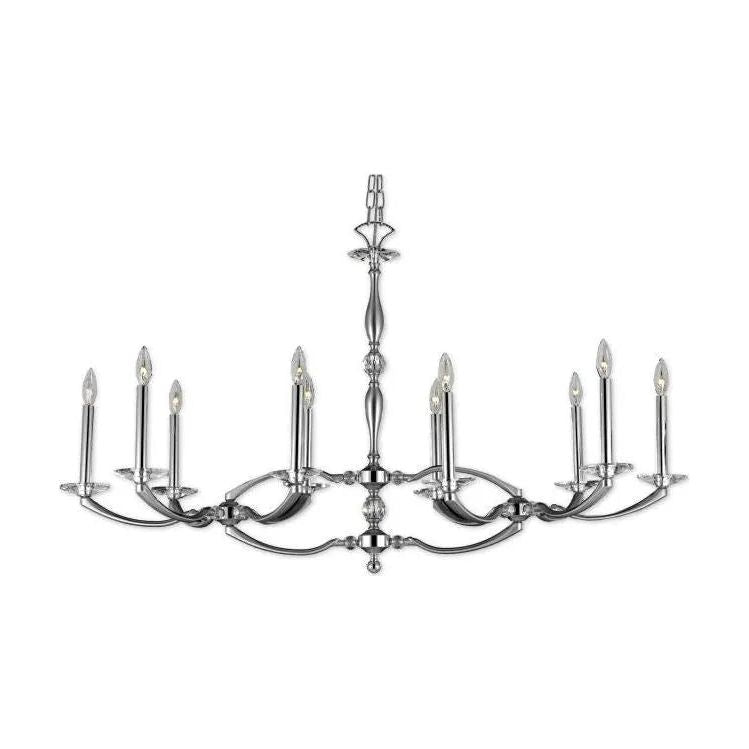 American Brass & Crystal - Kensington Brass and Crystal Linear IL5347 Chandelier - IL5347-37G-38G-ST | Montreal Lighting & Hardware