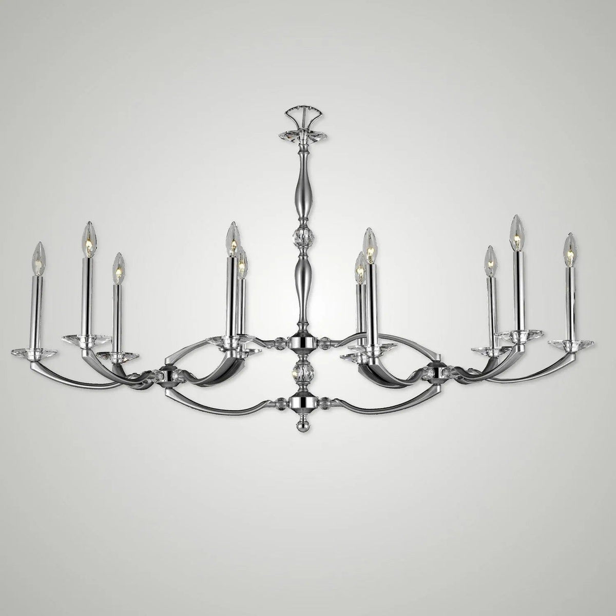 American Brass & Crystal - Kensington Brass and Crystal Linear IL5347 Chandelier - IL5347-37G-38G-ST | Montreal Lighting & Hardware