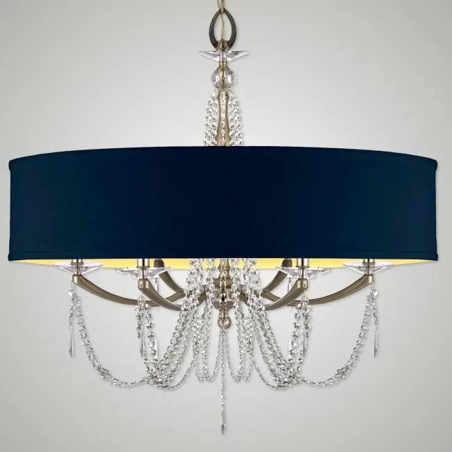 American Brass & Crystal - Kensington Empire Shaded Brass and Crystal Chandelier - CH5466-U-36G-ST-BG | Montreal Lighting & Hardware