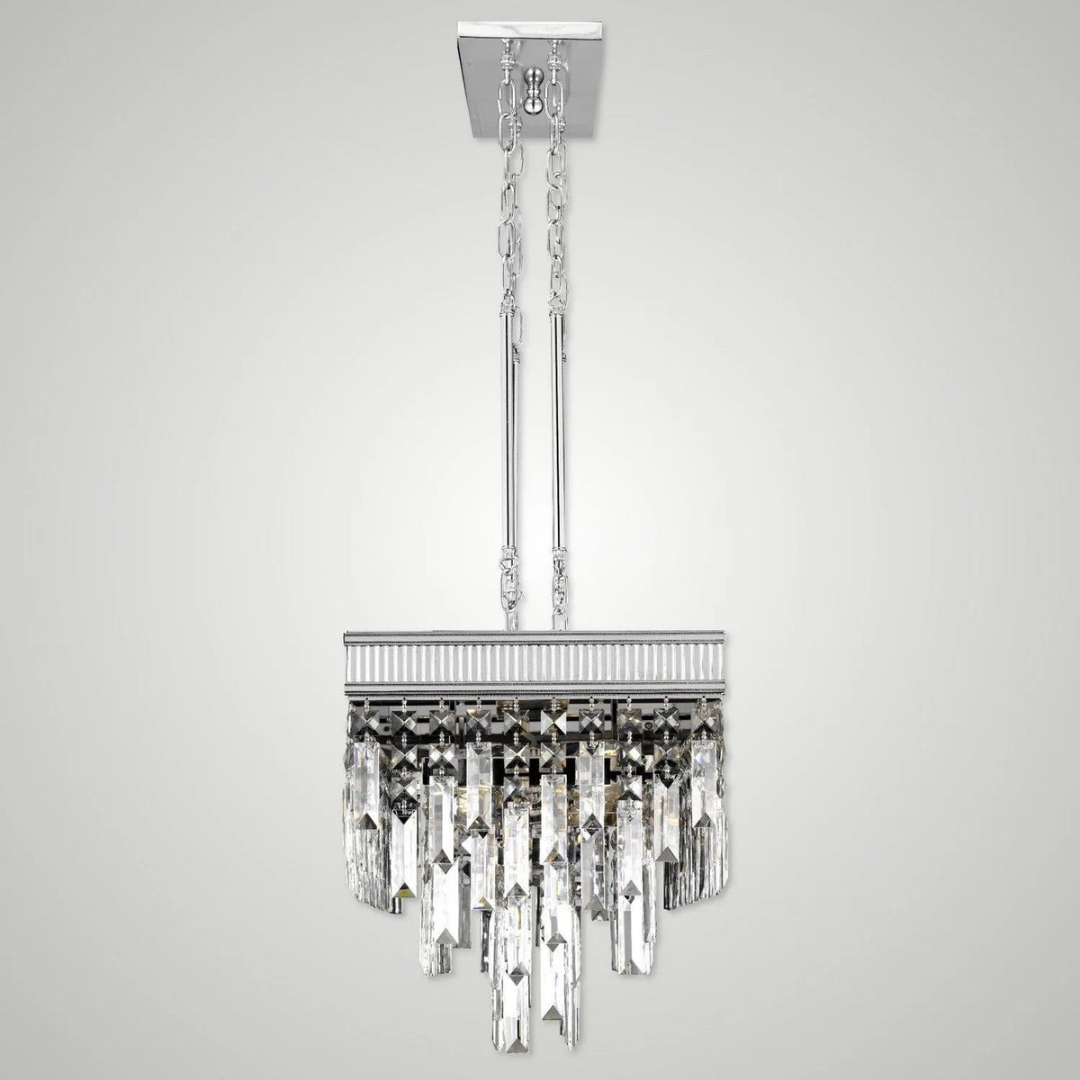 American Brass & Crystal - Valencia Modern Crystal Linear Chandelier - IL8375-PMN-38G | Montreal Lighting & Hardware