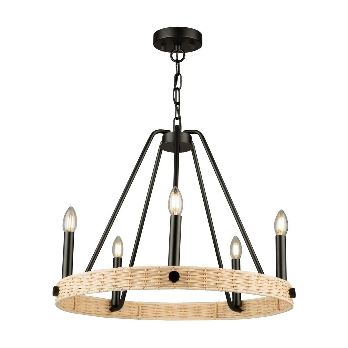 Artcraft Lighting - Perris Chandelier - AC11715BK | Montreal Lighting & Hardware