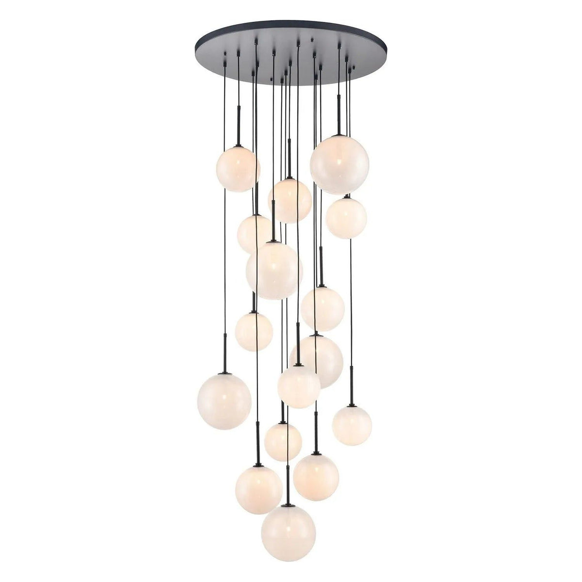 Avenue Lighting - Delilah Multi-Light Pendant - HF4266-BK-WHT | Montreal Lighting & Hardware