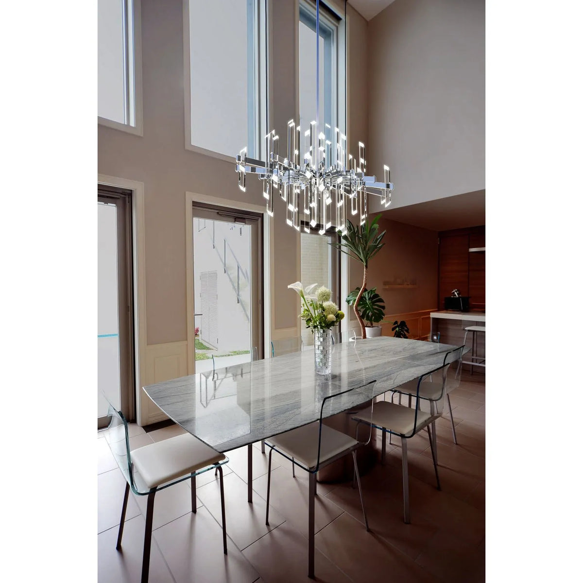 BlackJack Lighting - Facets Linear Pendant - FAC-45A-PC-27U-30K | Montreal Lighting & Hardware