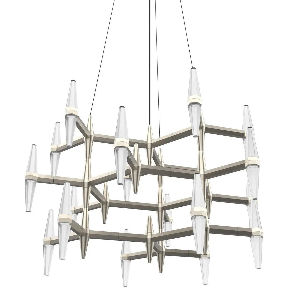 BlackJack Lighting - Prism Single Multi-Tier Chandelier - PSM-323-SN-27U-30K | Montreal Lighting & Hardware