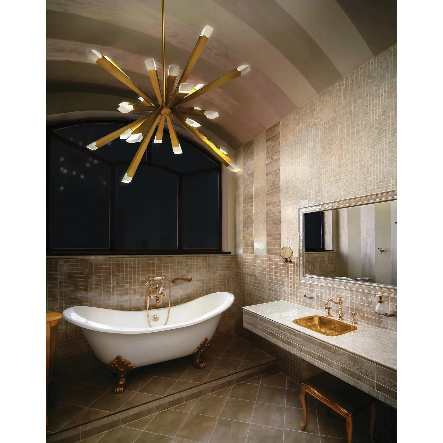 BlackJack Lighting - Starburst Chandelier - STB-29C-BB-27U-30K | Montreal Lighting & Hardware