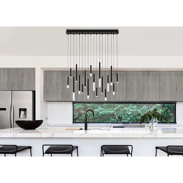 BlackJack Lighting - Steelos Linear Pendant - STL-38P-BL-27U-30K | Montreal Lighting & Hardware